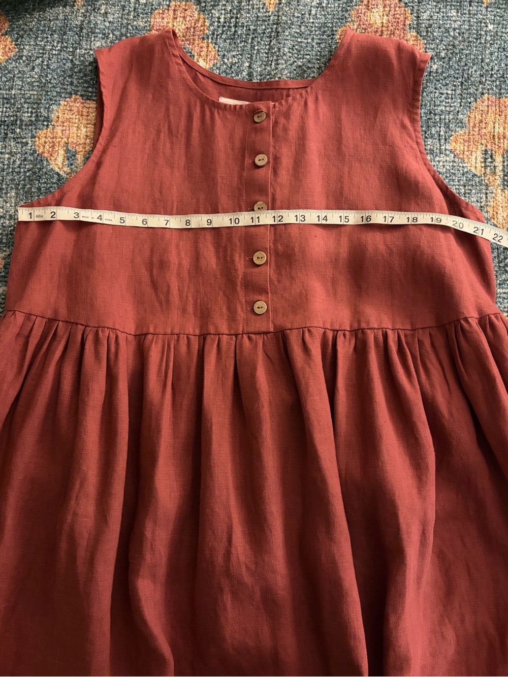 not Perfect Linen MAMA Midi Dress in Rust Retail- $169 - Picture 5 of 6